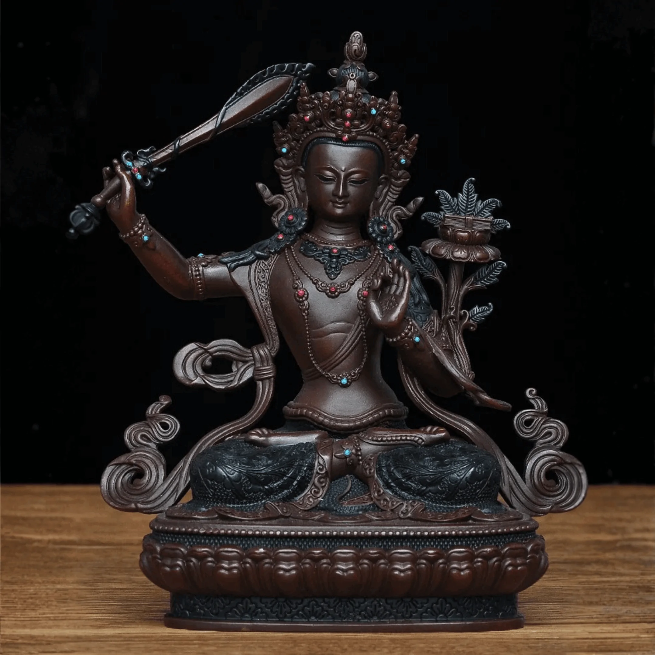 statues bouddha statue bodhisattva manjushri laiton st