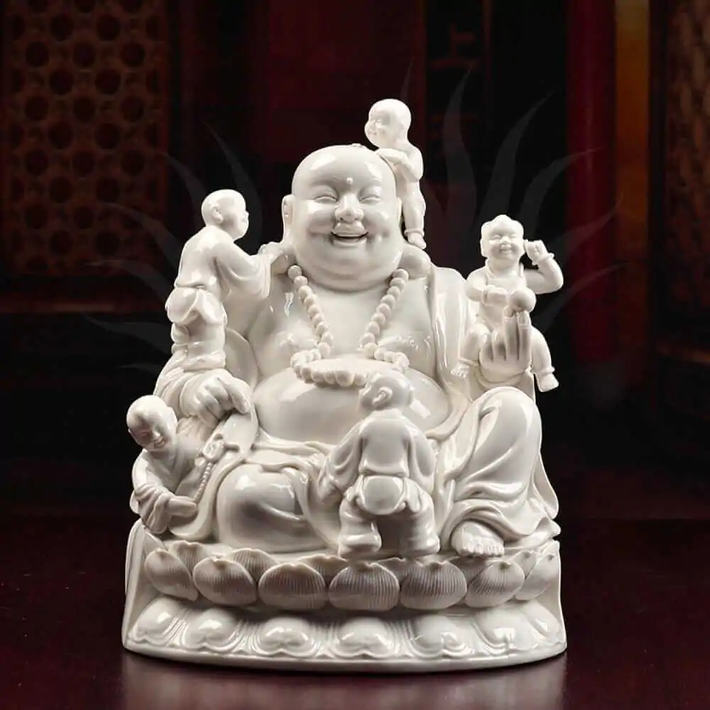 statues bouddha statue bouddha rieur maitreya ceramiqu
