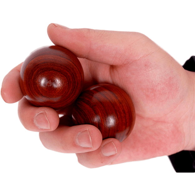 BOULES DE QI GONG - BOULES DE SANTÉ CHINOISES EN BOIS DE SANTAL ROUGE