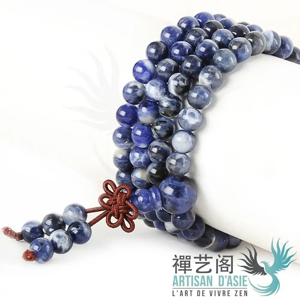 Collier mala en sodalite