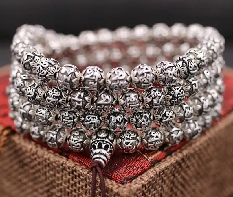 Collier Mala en Argent Pur