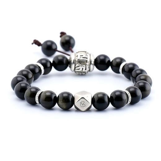 Bracelet Mala en Obsidienne