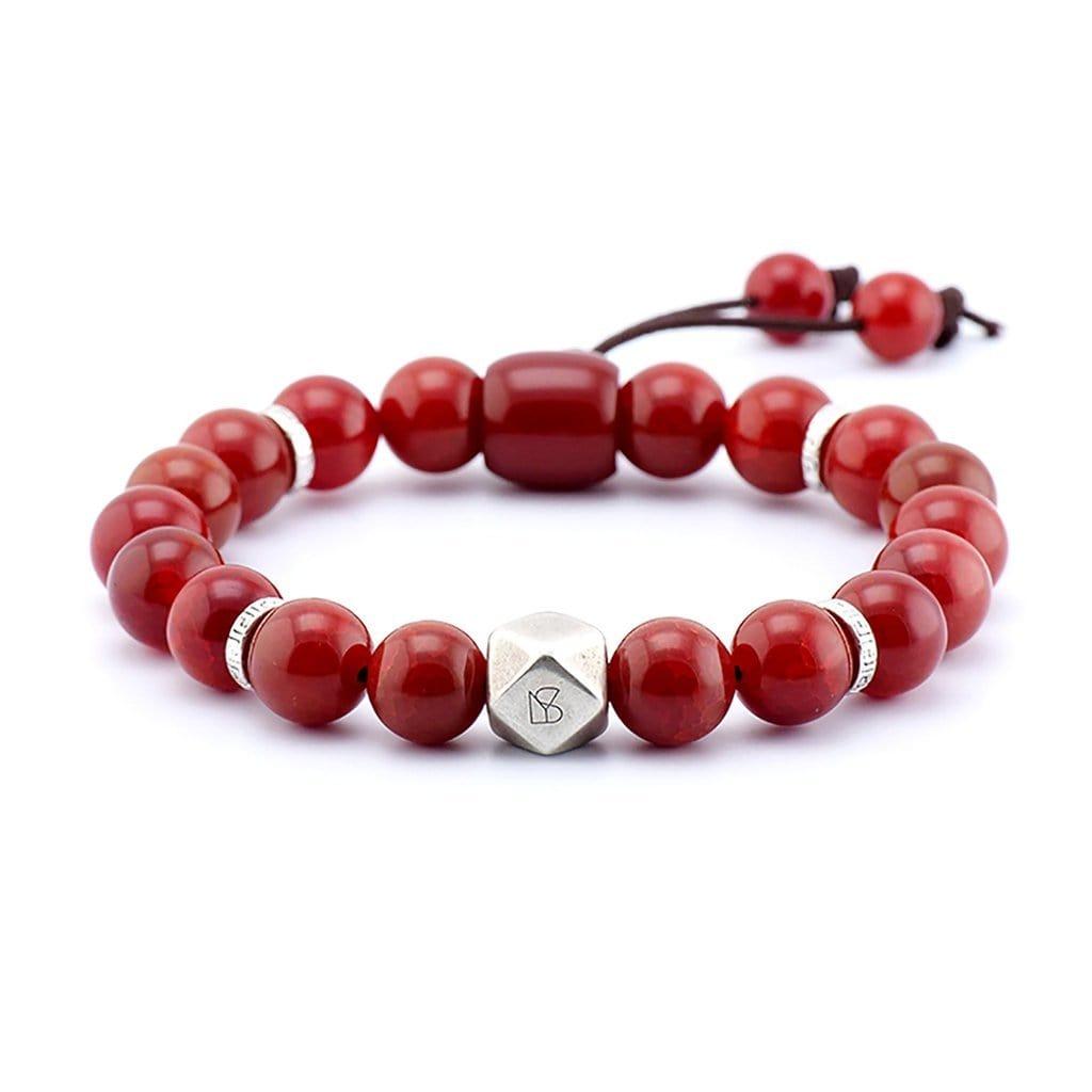 BRACELET MALA AGATE ROUGE LYS