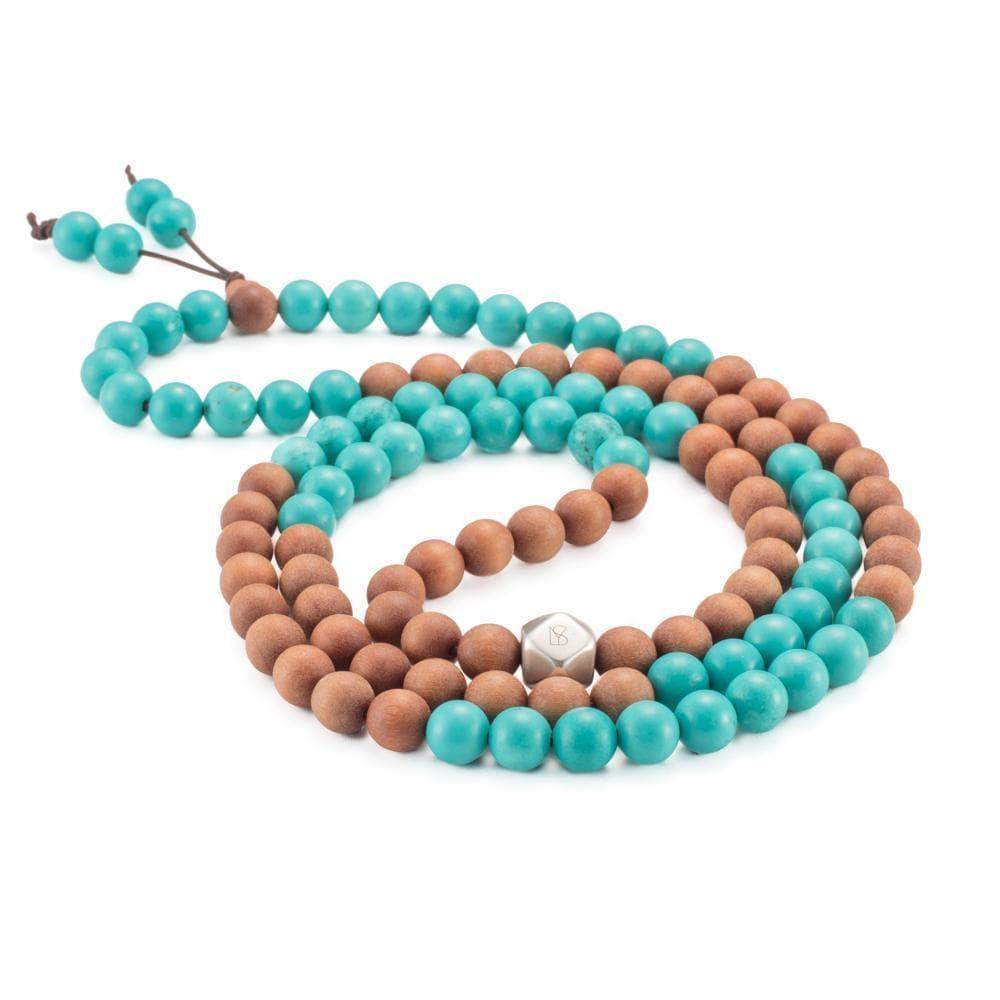 COLLIER MALA TURQUOISE ET BOIS DE SANTAL LYS