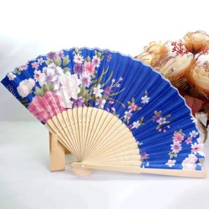 Éventail chinois pliant – Jardin Bleu