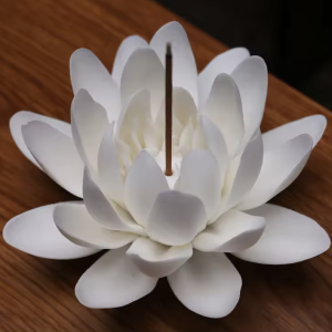 Feng Shui Lotosblüten-Räucherwerk-Halter Rückfluss | Artisan d'Asie