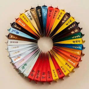 Echantillon de the chinois en 16 varietes, sachets individuels en eventail
