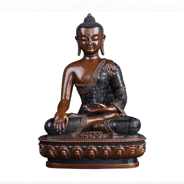 Statue de Bouddha — Statue Bouddha Shakyamuni en cuivre | Artisan d'Asie