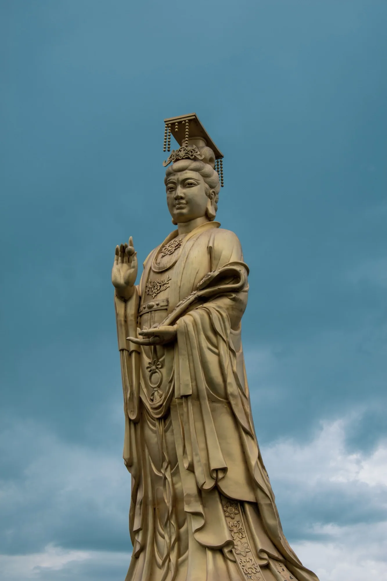 The South Sea Guanyin statue at Mount Putuo, Zhejiang, China, the sacred pilgrimage island of Guanyin